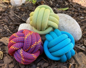 Small rope dog ball || Upcycled || Handmade