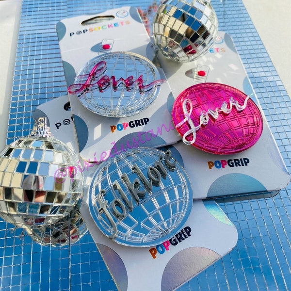Swiftie Mirrorball Phone Grip! Swiftie Iconic Eras Phone Pop! TS Shining just for you! Music Inspired Socket - Custom colors! Disco Ball