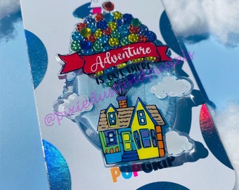 Adventure is Out There! Up! Design Phone Grip-Socket - Balloon house Pop! Bold Bling or Pastel Options