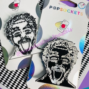 Posty’s Love Ya’ll So Much! Post design pop! Music Inspired Malone Phone Grip or Keychain - Custom colors!