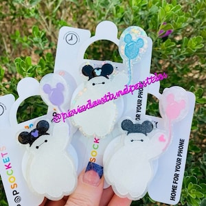 Our Favorite Healthcare Companion Baymax - Day at the Parks - Robot Superhero Phone Grip or Nurse Badge Reel