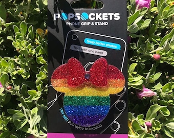 Pride Month Regenbogen glitter Phone - Pride Month LGBTQIA+ Badge Reel Mickey oder Minnie Phone pop