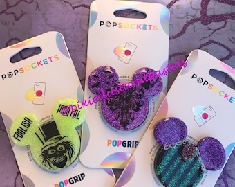 Haunted Mansion Trio - Haunted Mansion Maid - Haunted Mansion Hatbox Ghost - Haunted Mansion Wallpaper - Phone Grip - Badge Reel