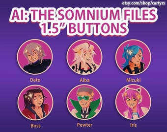 AITSF 1.5in. Buttons | AI: The Somnium Files