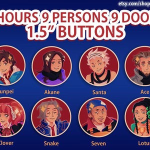 999 1.5in. Buttons | Zero Escape