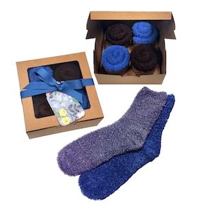 Men’s cozy cupcake socks, Comfy fuzzy socks gift box for him, Cupcake socks gift set, Men cozy socks in a box, Fuzzy cupcake socks for adult
