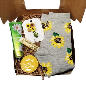Sunflower Care Package Ready to Gift Box, Teen Girl Birthday Gift, Thank You Gift, Thinking of You Gift, Sunflower Gift Set for Her.