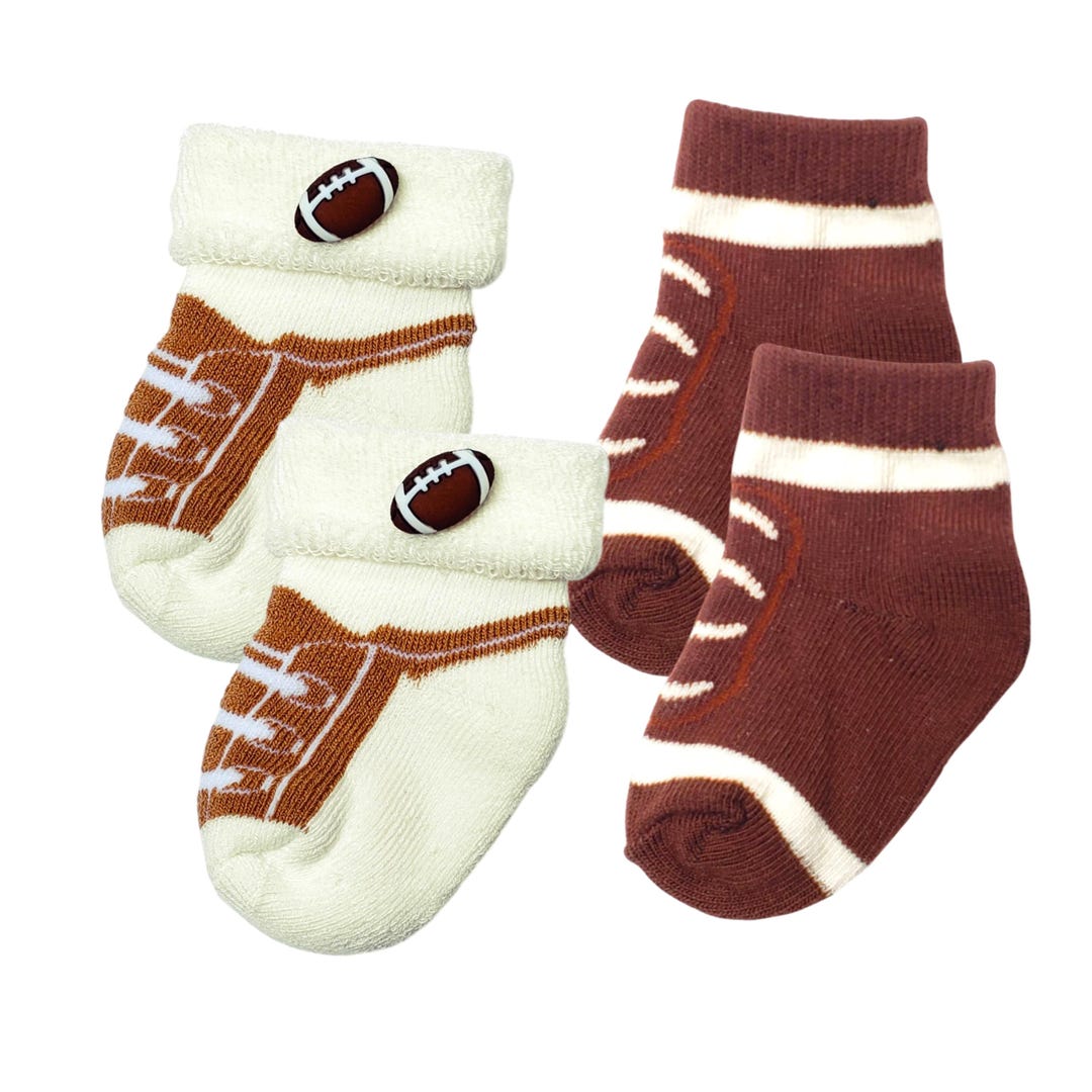 Football Baby Socks, Newborn Sports Socks, Football Baby Gift Set, Baby ...