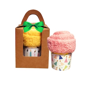 Women’s cozy socks, Cupcake socks gift box, Fuzzy socks for adults, Cozy socks gift set, Women’s comfy gift, Fuzzy cupcake socks in a box