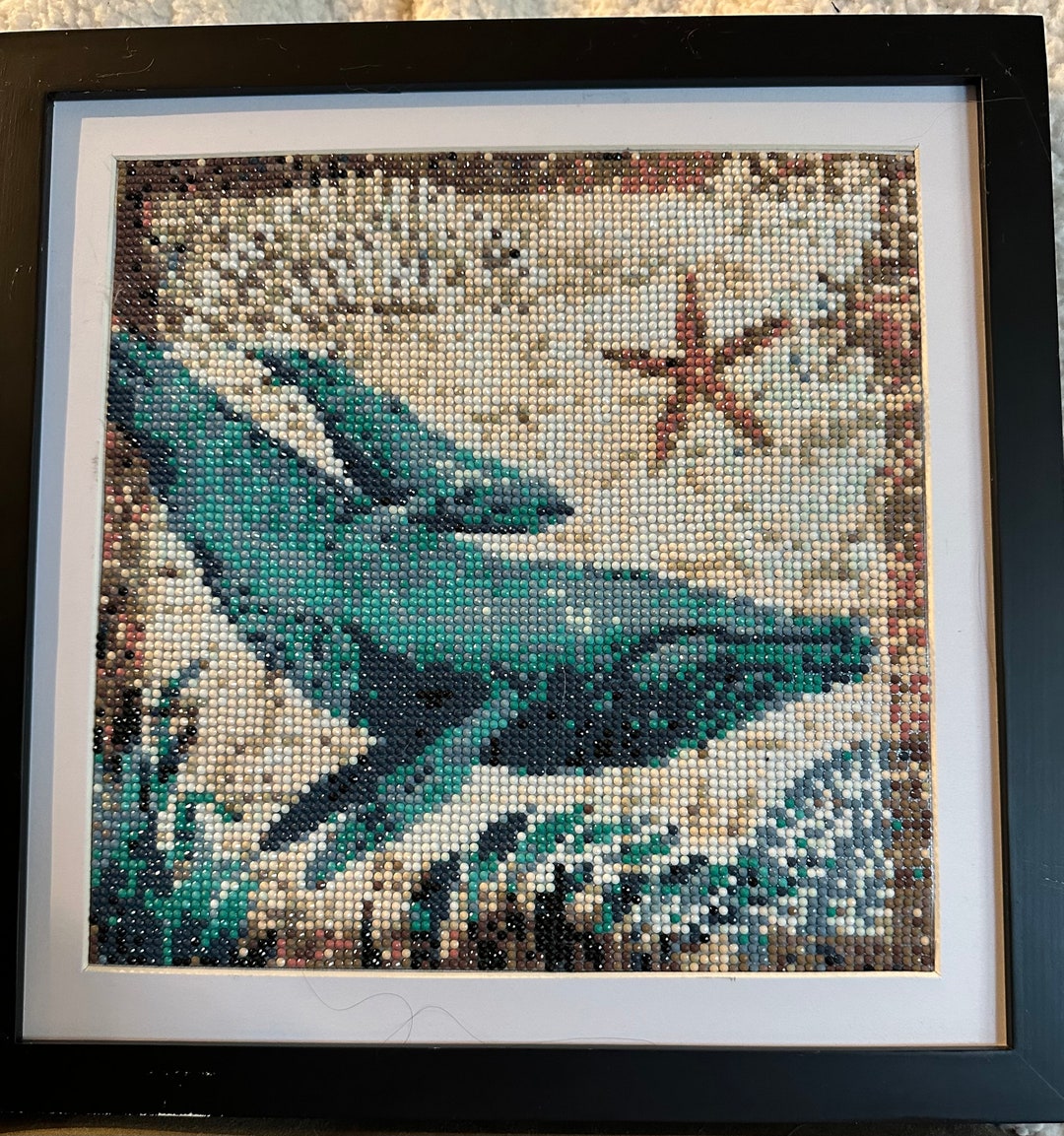 Completed Whale Diamond Art Etsy