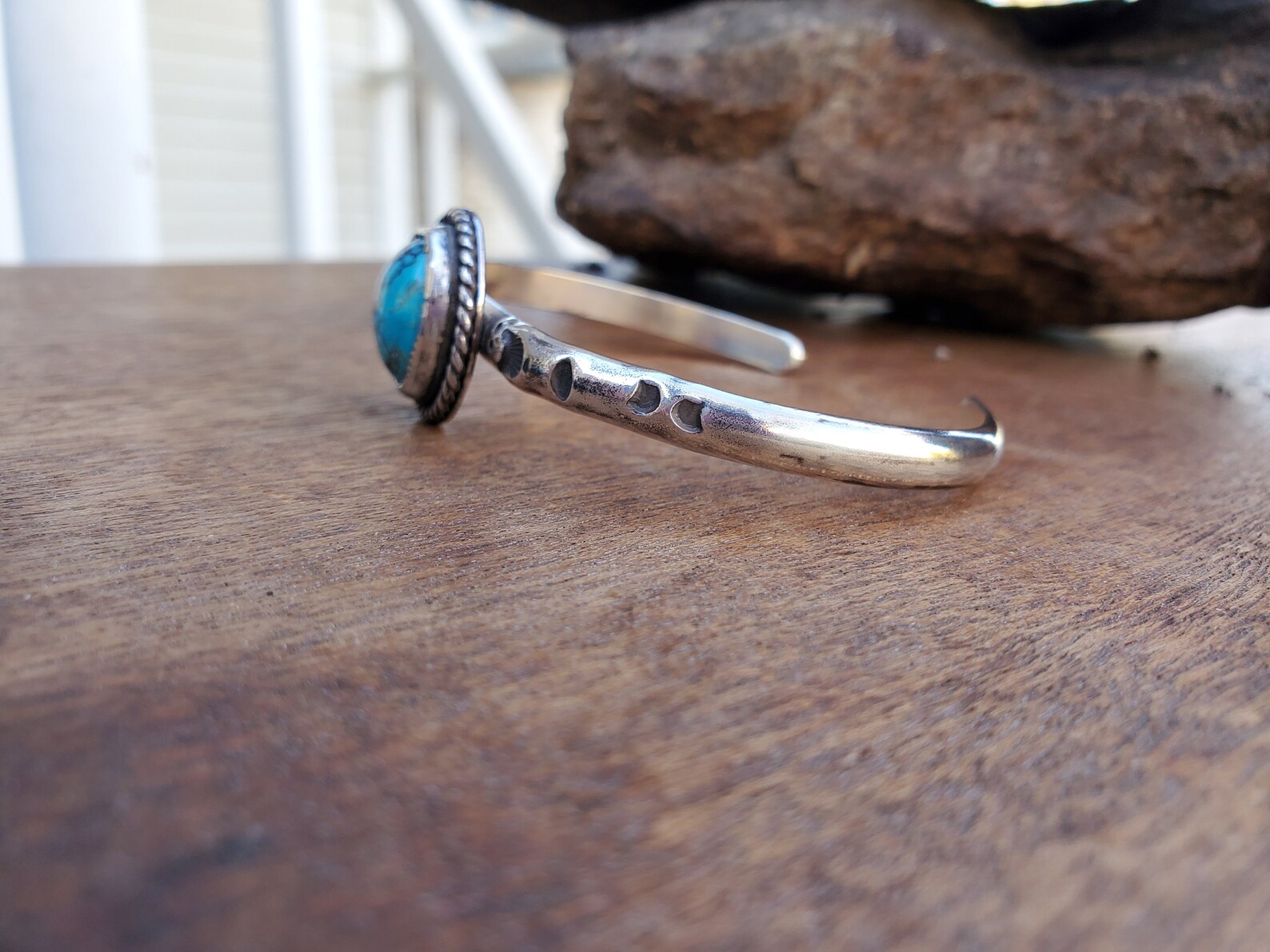 Donovan Nez Kingman Turquoise Sterling Cuff (KK)