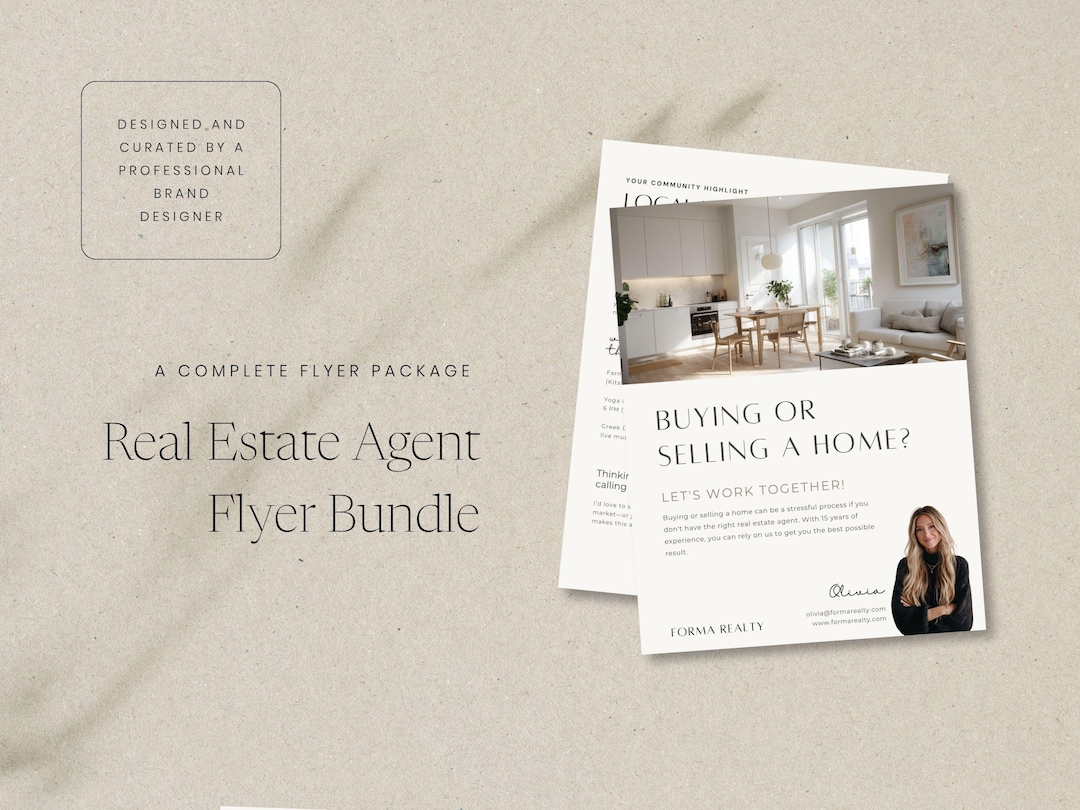Realtor Flyer Template Bundle: Editable Canva Real Estate Marketing ...