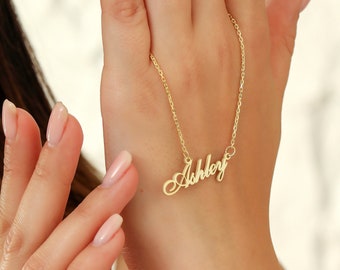 Personalized 14K Solid Gold Name Necklace: Dainty Custom Jewelry