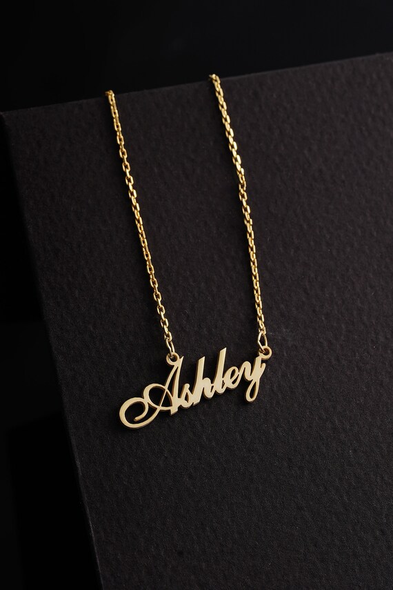 Personalized Name Necklace Dainty Necklace Custom Ashley Name