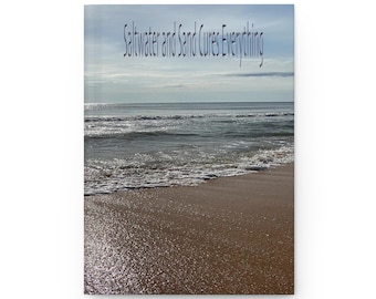 Ocean Beach Scene Hardcover Journal | Matte Lined Notebook