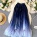 Tulle skirt Celestial Dress Cottage Core Fairy Stars Mesh Tutu Long Metallic Skirt Fairy Core Gradient Color Puff Maxi Skirt