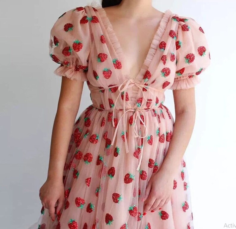 Cute Strawberry Dress Girl Woman Strawberry Tulle Dress - Etsy