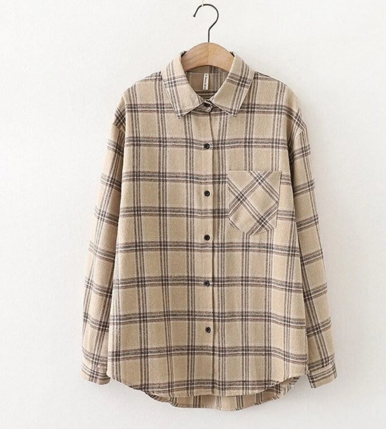 Flannels Plaid Shirt Dark Academia Indie Aesthetic Blouse - Etsy