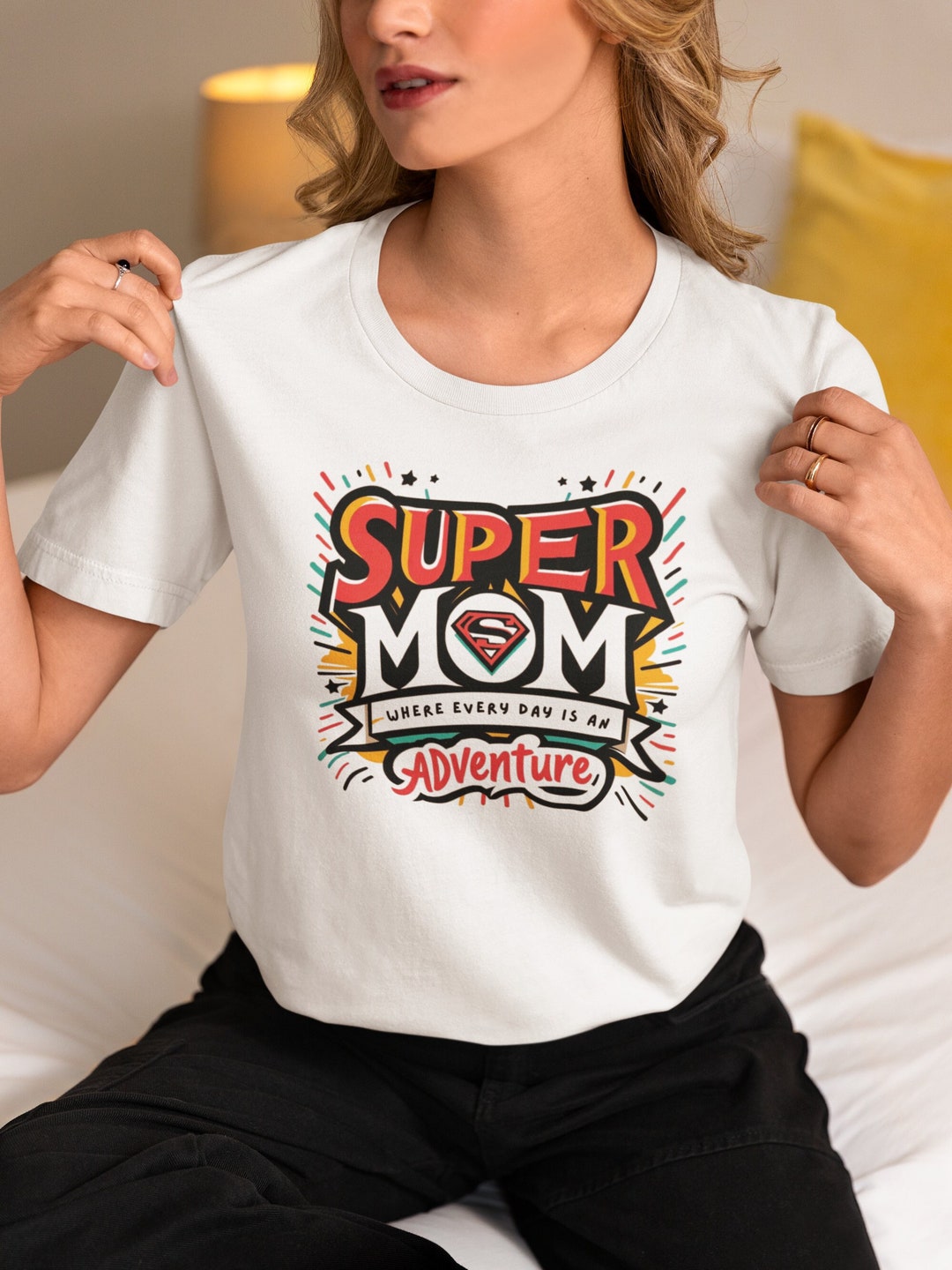 Donna Bianco T-shirt con grafica. IT