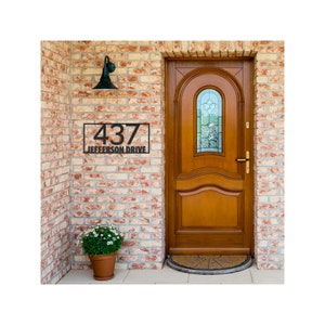 Simple Modern Metal Address Sign
