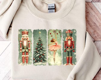 Nutcracker Christmas Party Gift Sweatshirt: Vintage Nutcracker Ballet Hoodie, Adult, Youth, Xmas