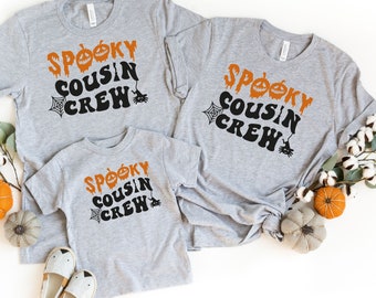 Spooky Cousin Crew Shirt, Cousins Halloween Shirt, Cousin Squat Halloween, Cousin Crew T-Shirt, Fall Cousin Crew, Scary Cousin Crew, Boo Tee