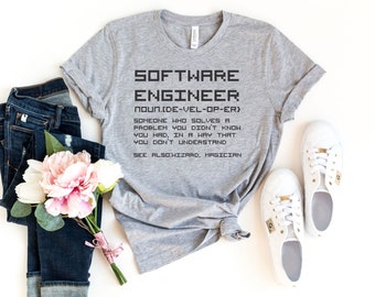 Software Engineer Definition Shirt, Funny Computer Science Shirt, Programming Shirt,  Coding Shirt, Nerd Shirt, Coder T-Shirt, IT Tee Shirt
