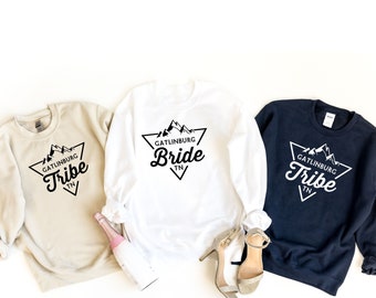 Gatlinburg Bride Tribe Sweatshirt, Last Trail Before The Veil Sweater,Mountain Bach Sweater,Bridesmaid Sweatshirt Gifts,Bridesmaid Proposal