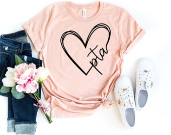 PTA Heart Shirt, PTA Shirts, Physical Therapist Assistant Shirt, PTA Gifts, Physical Therapy Assistant Gifts, Pta Grad Gift,Hand Drawn Heart