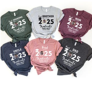 Proud Of A Class Of 2025 Graduate Shirt,Custom Photo Proud Family Shirt,Class of 2025 Family Graduation Shirts,Custom Family Graduate Shirts