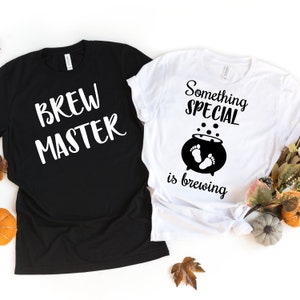 Brew Master, Something Special Is Brewing,Halloween Pregnancy Announcement T-Shirt, Pregnancy Announcement Shirt, Mom To Be Shirt, Dad To Be