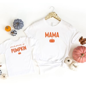 Mama and Mamas Pumpkin Shirt, Fall Shirt, Baby Girl Shirt, Mommy and Me Shirt, Mom Baby Outfit, Matching Family Shirt, Baby Shower Gift