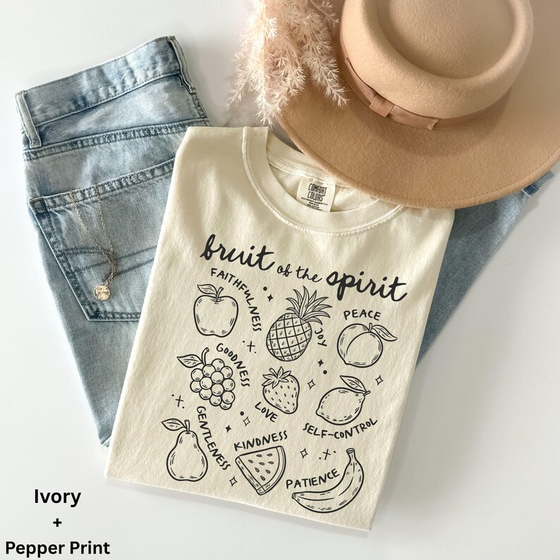 Fruit of the Spirit Christian Merch Tshirt, Trendy Youth Group Bible ...