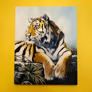 Print - Tiger Oil Painting