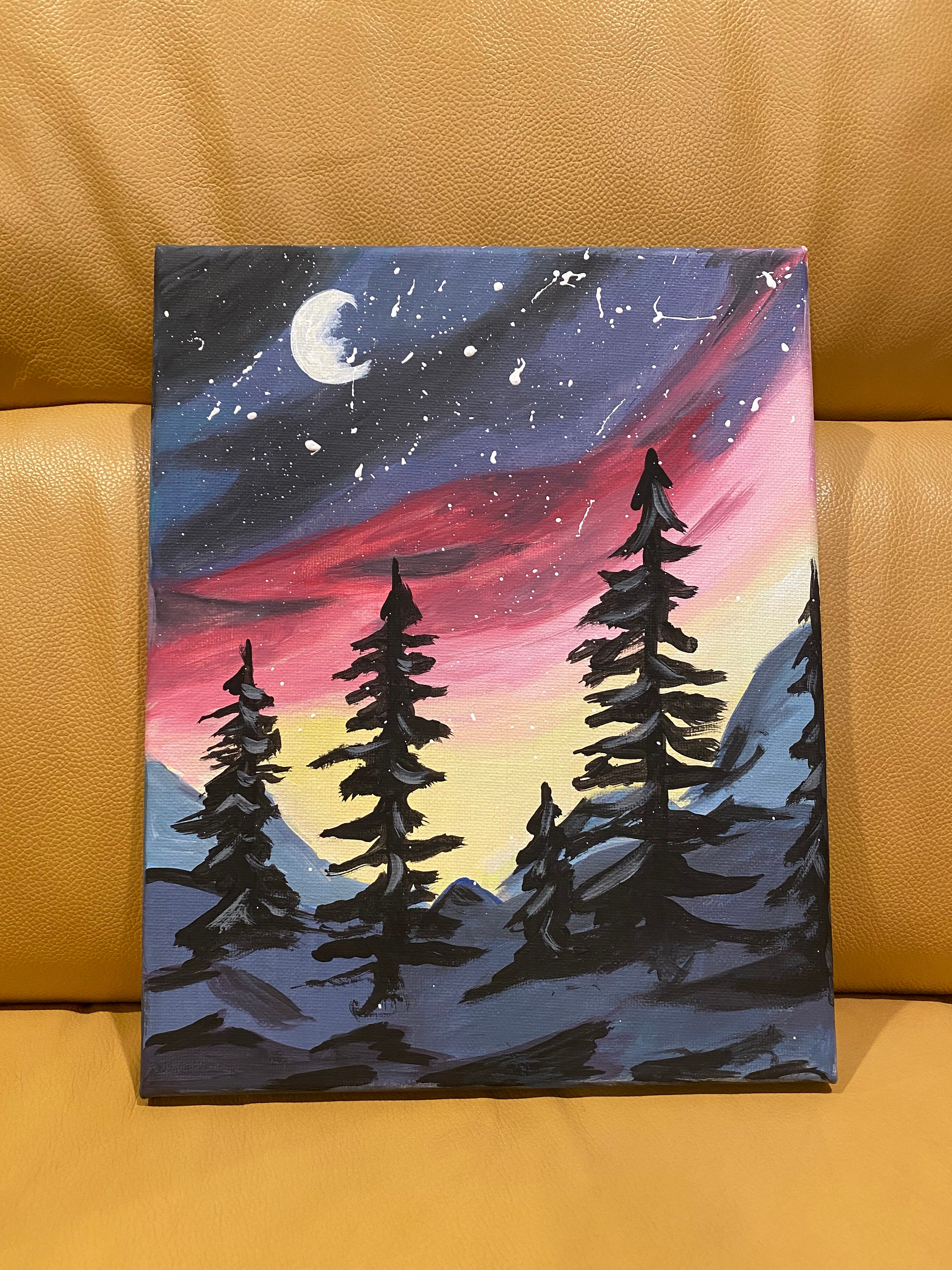 Sunset Acrylic Painting on Canvas - Etsy