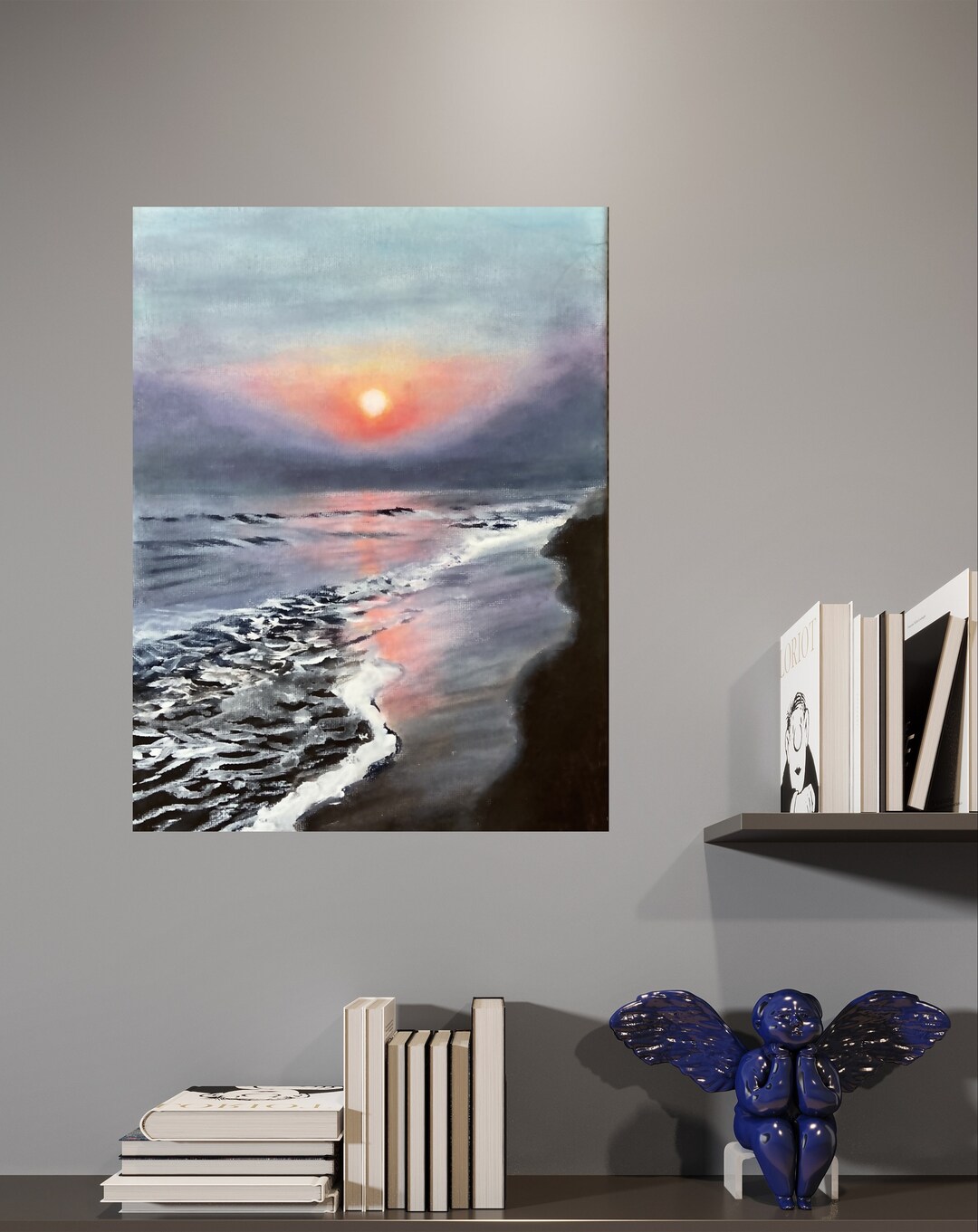 Ocean Sunset Original Painting Art Print - Etsy