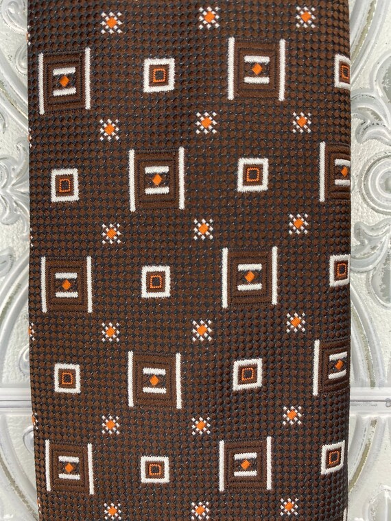 70s Vintage Necktie by Johnny Carson Hughes and H… - image 1