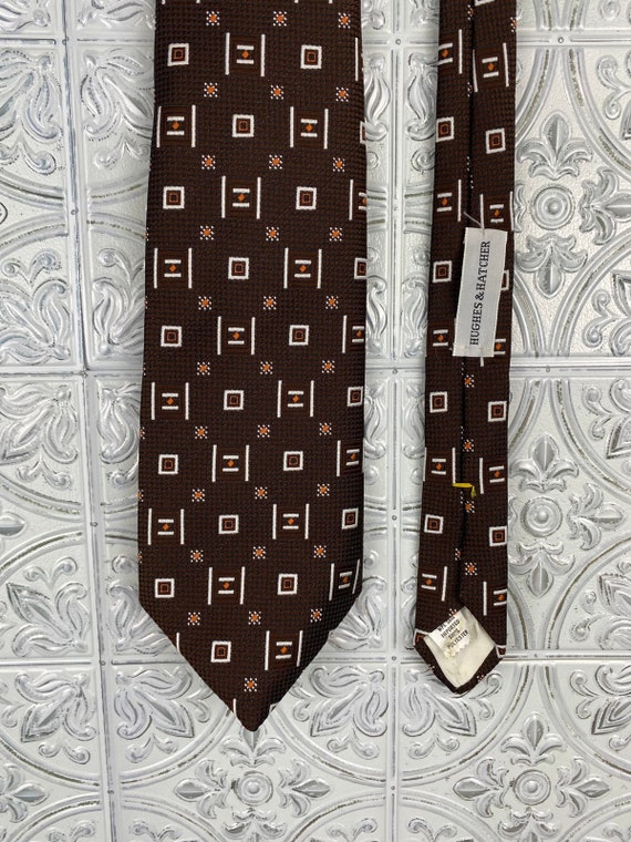 70s Vintage Necktie by Johnny Carson Hughes and H… - image 3