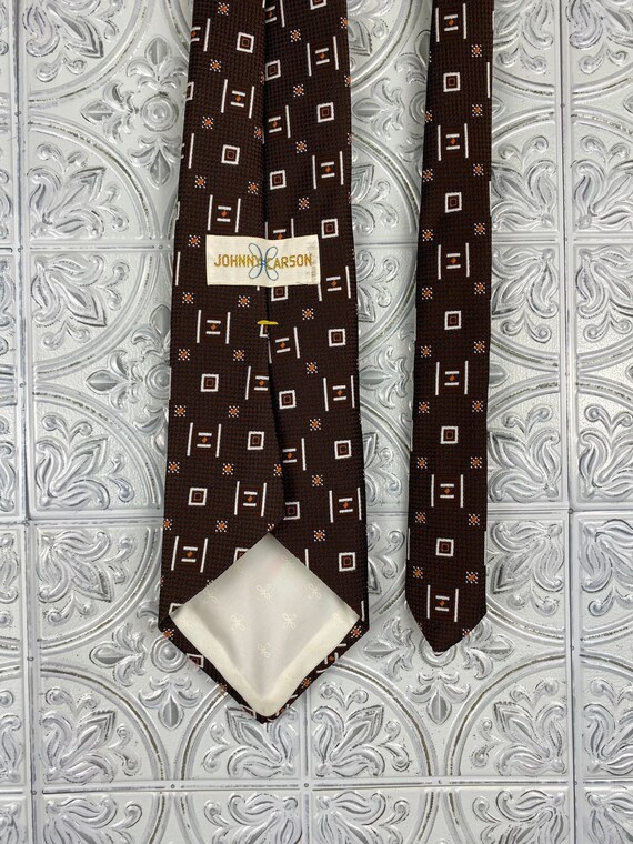 70s Vintage Necktie by Johnny Carson Hughes and H… - image 4