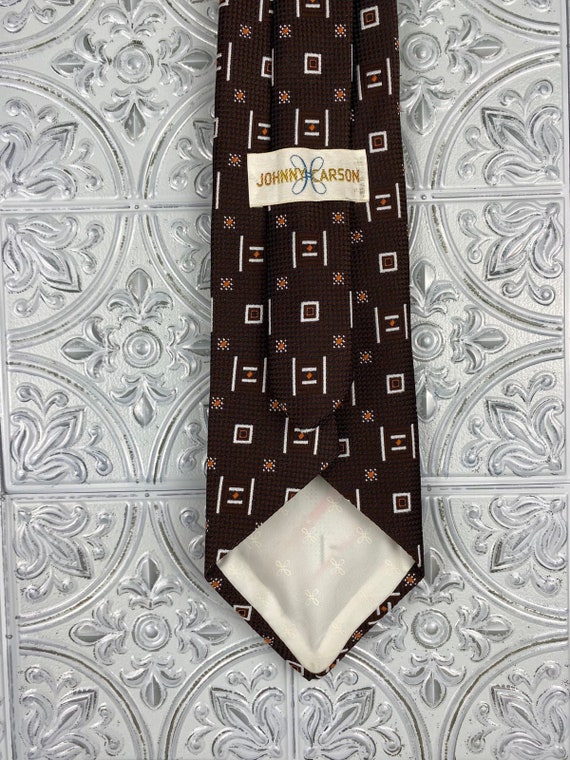 70s Vintage Necktie by Johnny Carson Hughes and H… - image 5