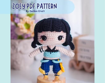 ゾーイ・ハントリックスあみぐるみ/かぎ針編みパターン Kpop デーモン