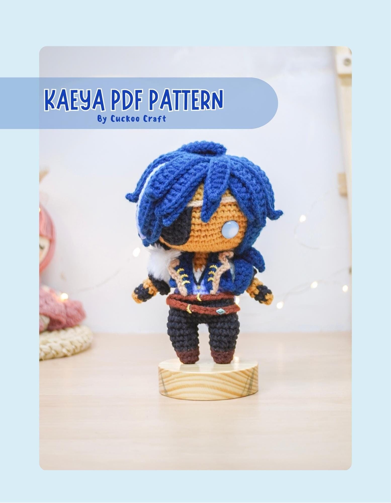 Kaeya Amigurumi/motif au crochet Genshin Impact