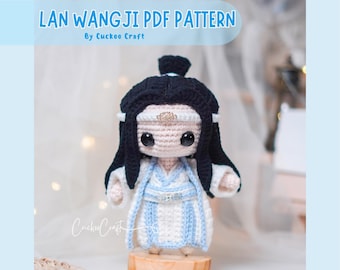 Lan Wangji Amigurumi/Crochet Pattern Mo Dao Zu Shi (Grandmaster of Demonic Cultivation)