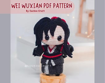 Wei Wuxian Amigurumi/Crochet Pattern Mo Dao Zu Shi (Grandmaster of Demonic Cultivation)