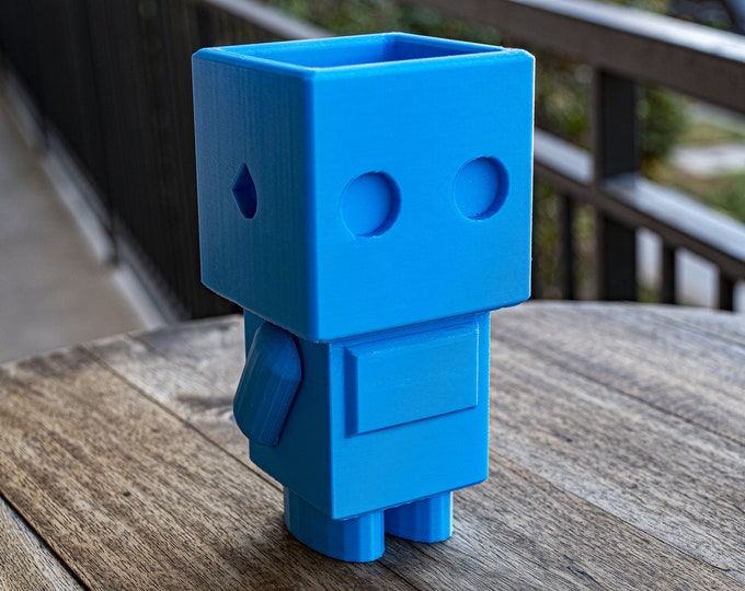 Robopot ROBO-POT (robot Succulent Pot) | Posable Arms! - Etsy