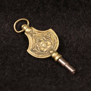 Georgian Steel Pocket Watch Key Portrait Motif