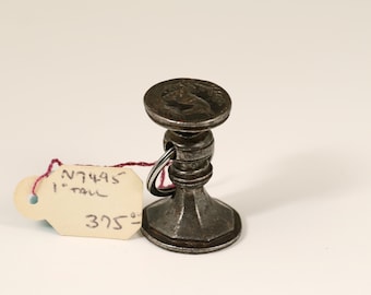 18th Century Steel Seal | Circa 1780. Coat of Arms and Horses portrait Letter Seal