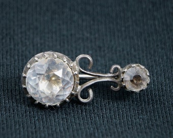 Georgian Black-Dot Paste Halley&#39;s Comet Brooch