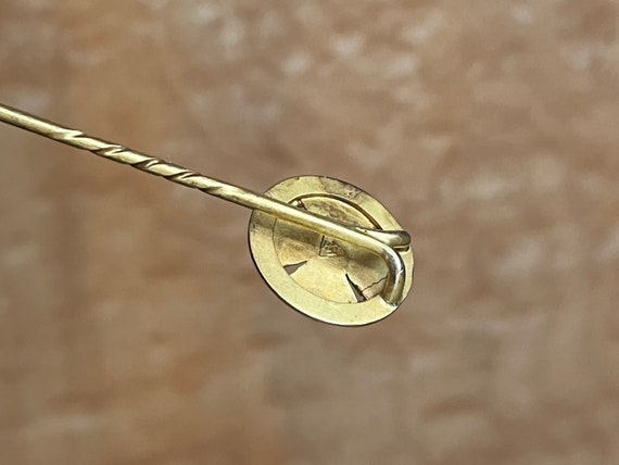 Etruscan style 14k Gold Stick Pin - image 4