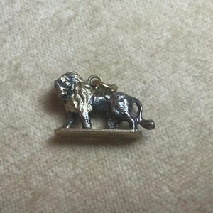 Antique Victorian Vermeil Lion Charm Pendant